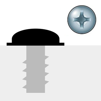 Image Vis à métal à tête ronde et rondelle fixe - prise Phillips®
